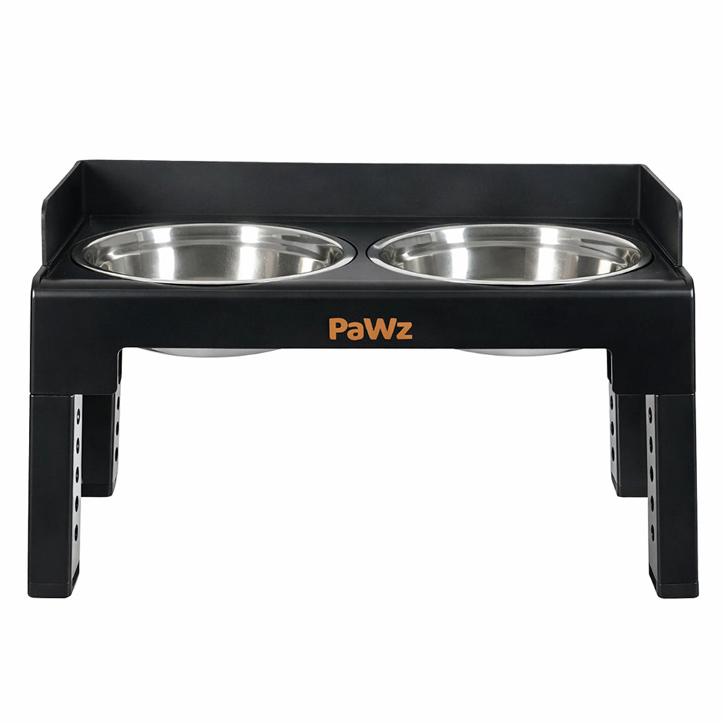Pawz Elevated Dog Bowls Pet Feeder 6 Height Adjustable Raised Food Water Large-2050056766900801537