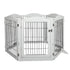 PaWz 6 Panels Pet Dog Playpen Puppy White-2029387230765780993