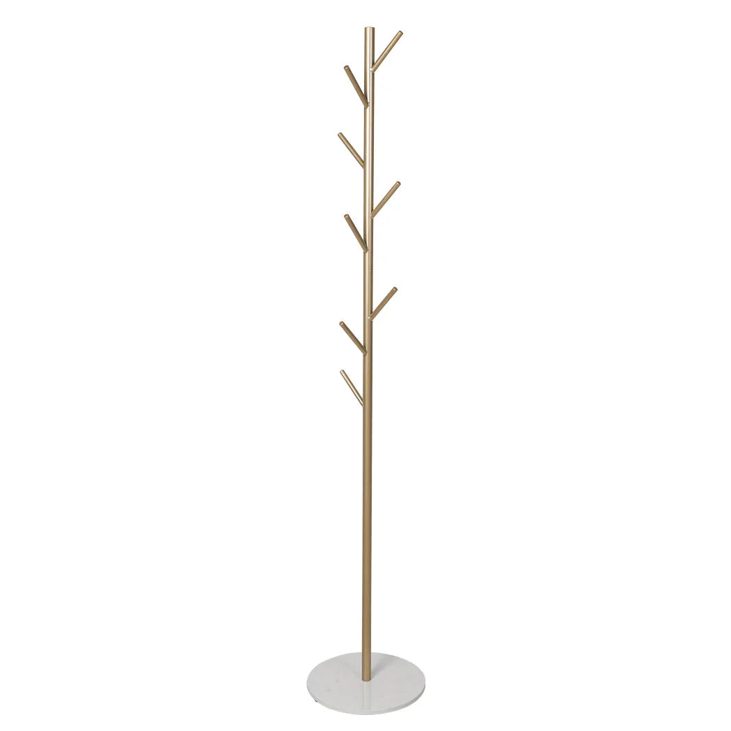Levede Coat Rack Hat Clothes Stand Hanger Gold-2018816734156427265