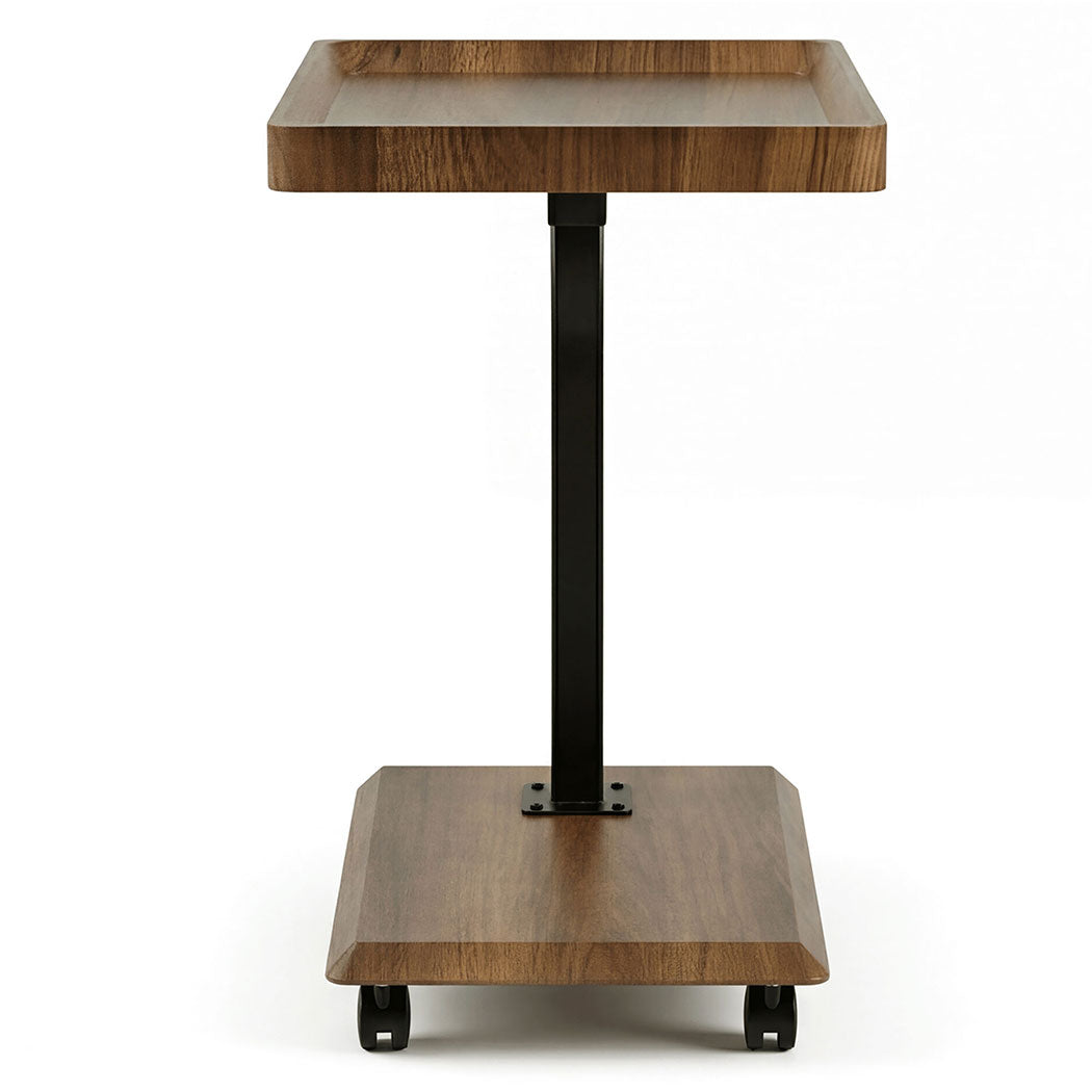 Levede C Shaped Side Table Height Adjustable Rolling 360° Swivel Top End Table-2072893557752074241