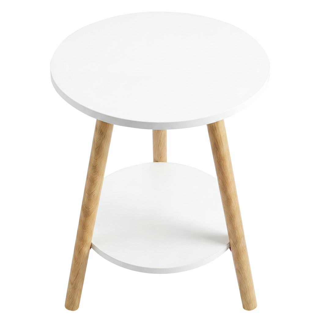 Levede Round Coffee Table 2-Layer Living Room End Tables Bedroom Side Tables-2050059016905822209