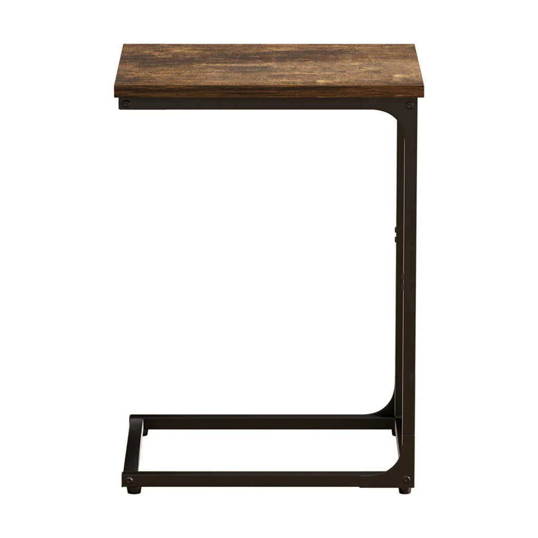 Levede C-shaped End Table Side Sofa Coffee Wood Overbed Laptop Table Industrial-2018816742867996673