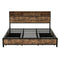 Levede King Bed Frame Industrial Storage LED Charing-2050056748445863937