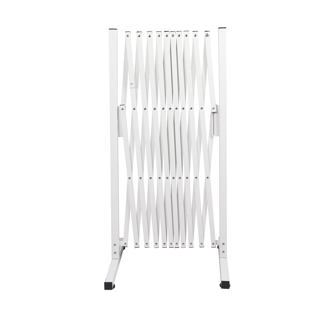 Garden Security Fence Gate Expandable White-2029387279511982081