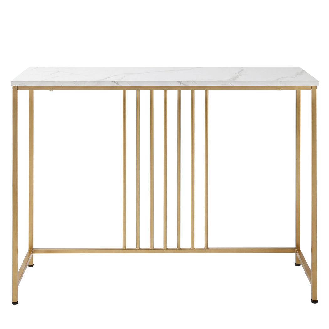 Levede Hallway Table Narrow Console Marble Effect Tabletop Adjustable Foot Pads-2050059016528334849