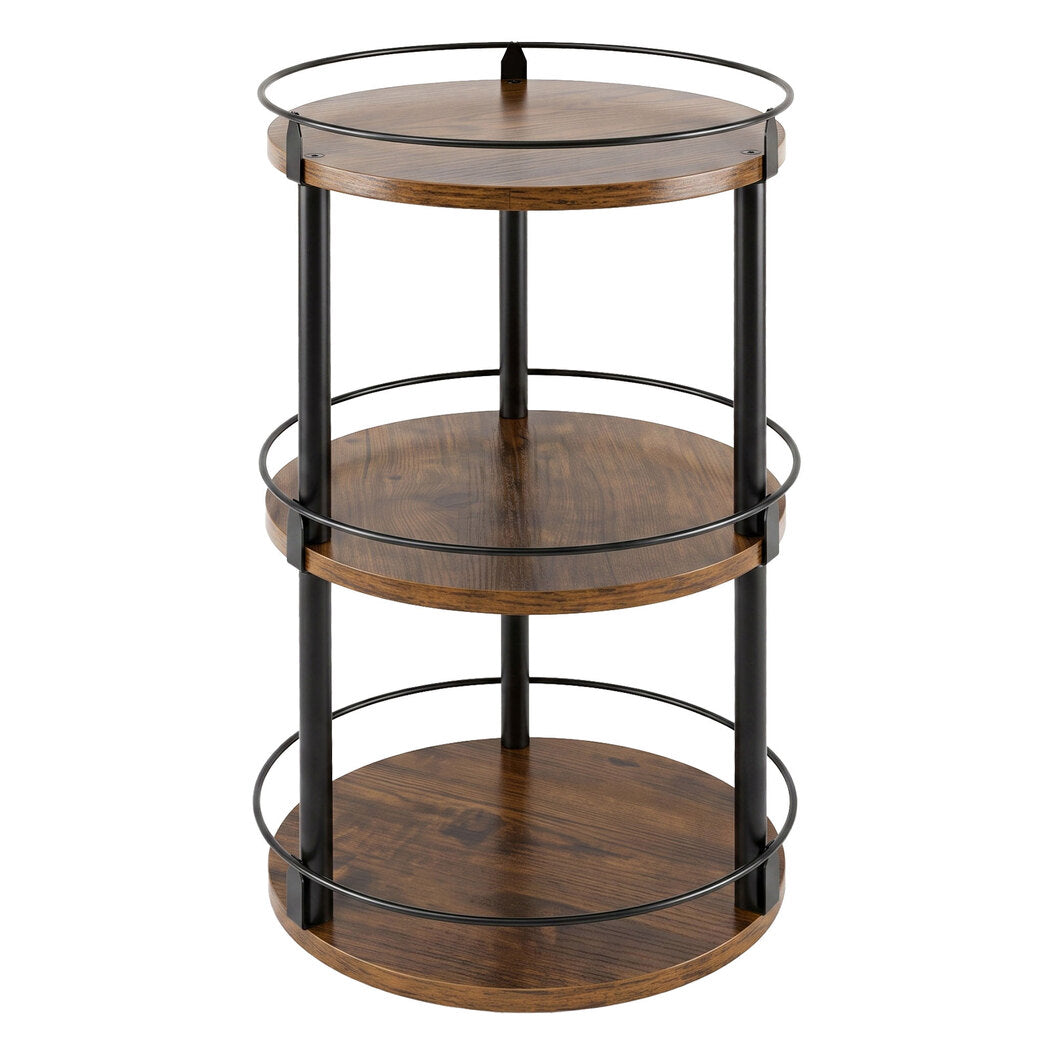 Toque Lazy Susan Turntable 3 Tier 360° Spin Pantry Organiser For Kitchen Brown-2109799596040065026
