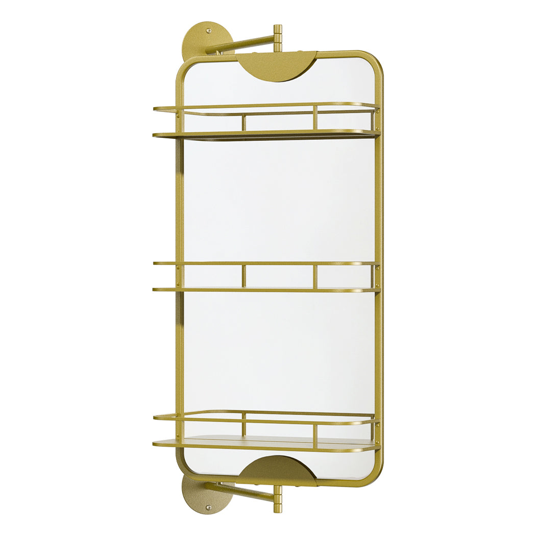 Yezi 360? Swivel Bathroom Wall Mirrors with Storage-1864183317549682689