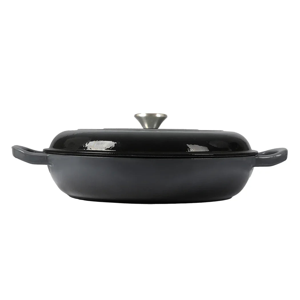 3.5L Enamel Dutch Oven Pan in Black Colour-2018816805572841473