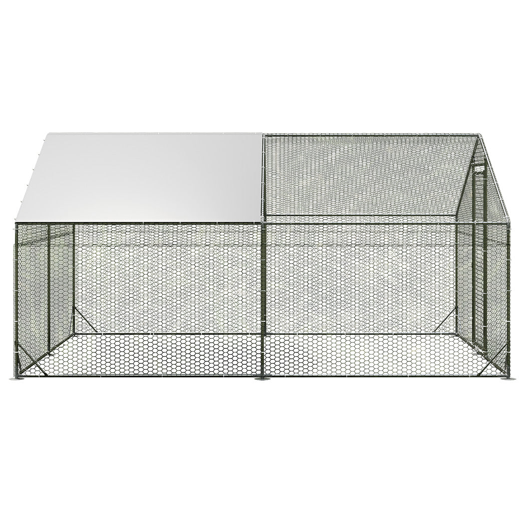 Pawz 400x300x194cm Large Metal Walk-in Chicken Coop Cage-1894516808476659713