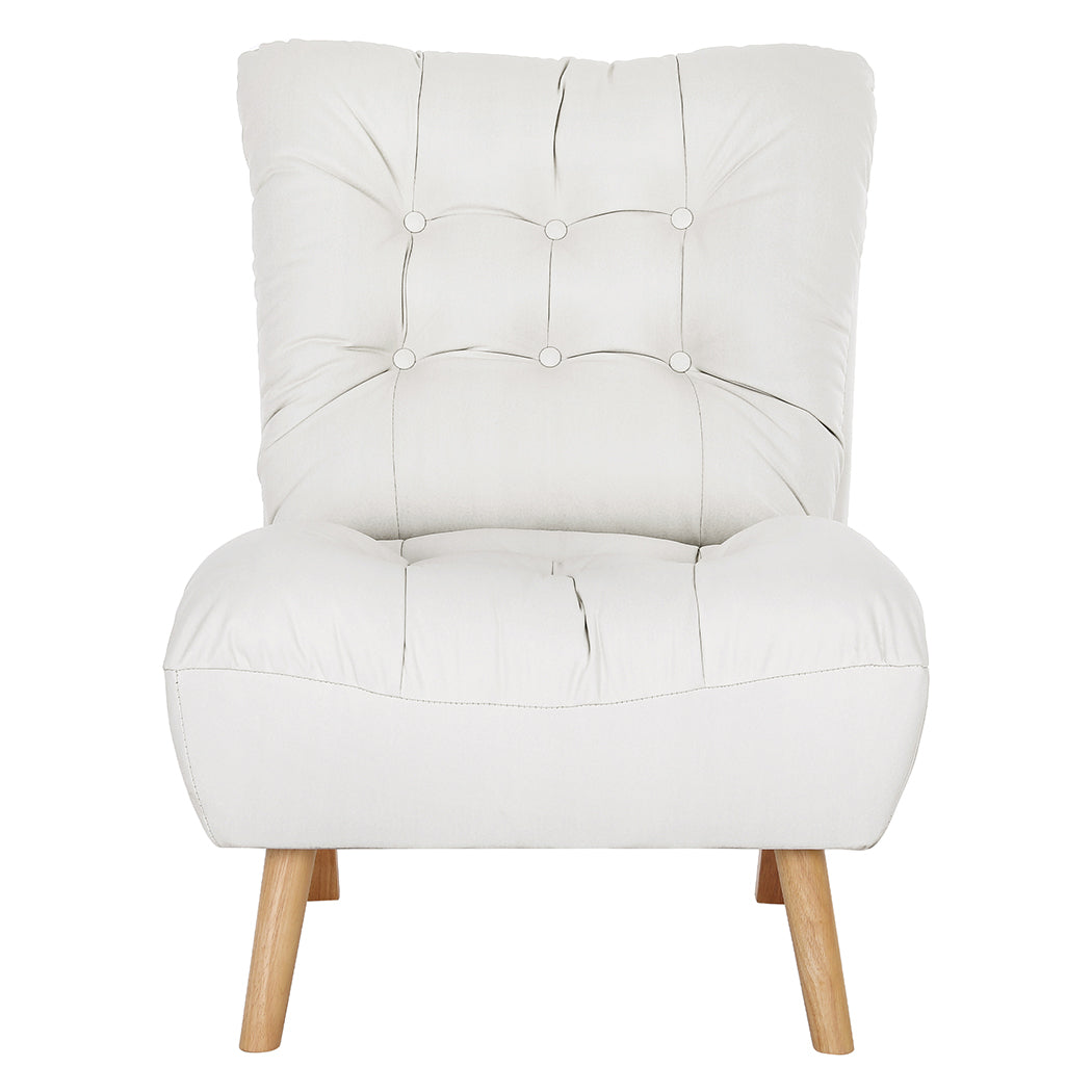 Levede Lounge Accent Chair Sofa Recliner Cream-1864183136418664449