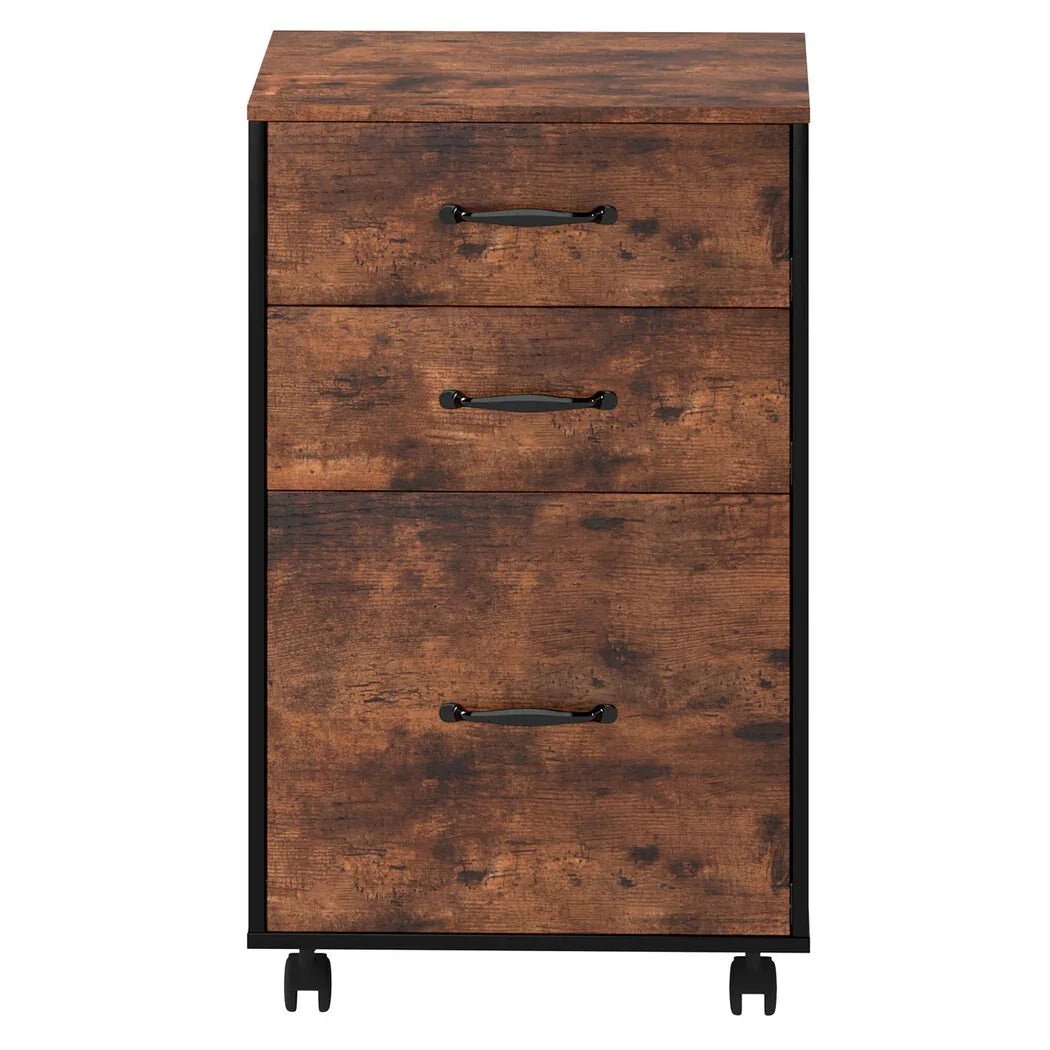Levede 3-Drawer File Cabinet Mobile Filing Storage Cabinet Organiser Home Office-2050056775276826625