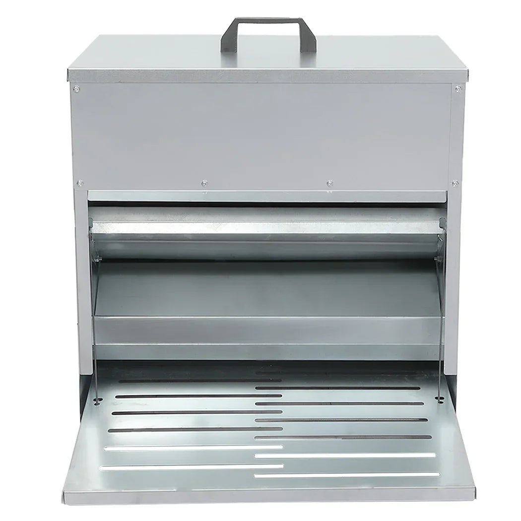 PaWz 10KG Auto Chicken Feeder Dispenser Galvanised Steel-2006732904771751937