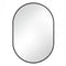 Yezi Oval Wall Mirror 70x50cm Black Frame Bathroom Wall Mounted Vanity Mirror-2050059009389629441