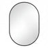 Yezi Oval Wall Mirror 70x50cm Black Frame Bathroom Wall Mounted Vanity Mirror-2050059009389629441