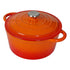 Toque Cast Iron Pot Dutch Oven Enameled Evenly Heats for Slow Cooking Orange-2109799595842932738