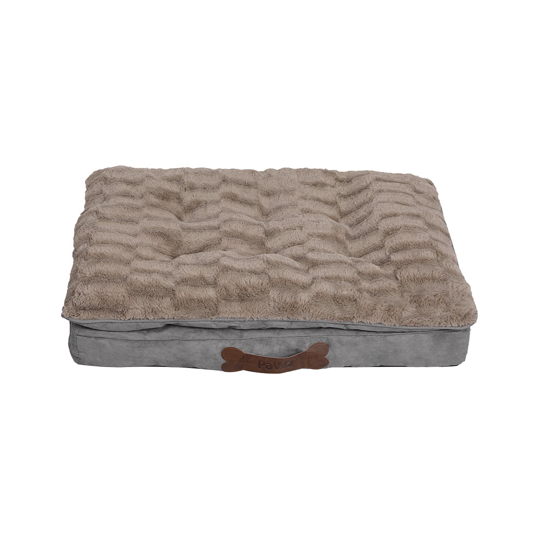 Dog Calming Bed Warm Soft Plush Comfy XL Khaki X-Large-1864184509289861121
