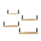 Levede Floating Wall Shelves 4Pcs Rustic Wood Storage Display Rack Bookshelf-2061251867823968257