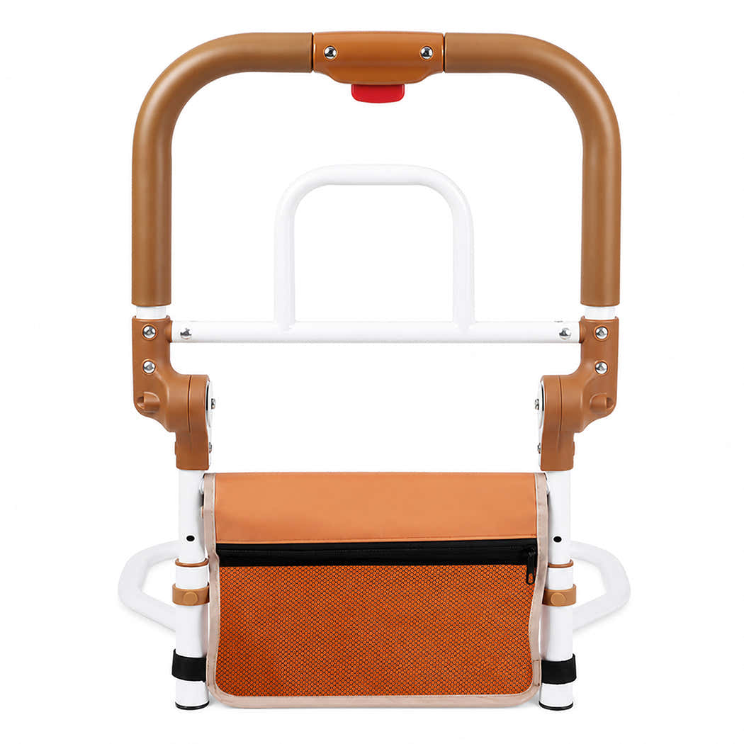 Levede Bed Rail Foldable 2 Handle Adjustable Height Non-Slip Grip Orange-2100034938442223617