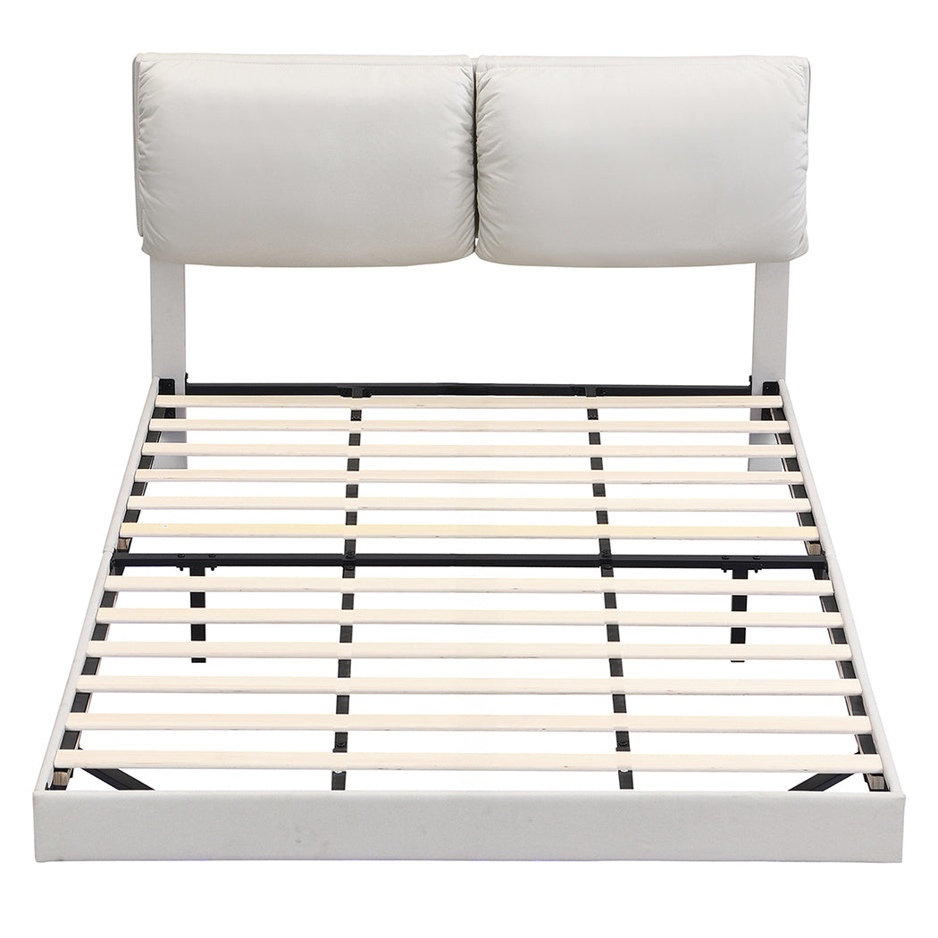 Levede Floating Bed Frame With RGB LED Light Headboard Base Platform King-2100034937188126721
