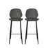 Levede 2x Bar Stool Barstools Counter Grey-2006733275812466689