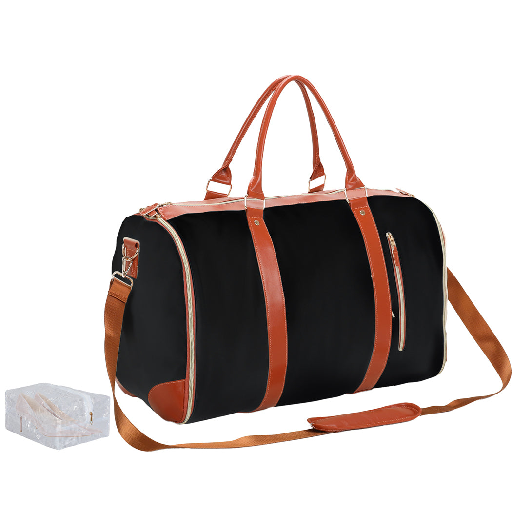 Slimbridge Garment Bags 2 in 1 Hanging Suit Bag Black-2029387203603468289