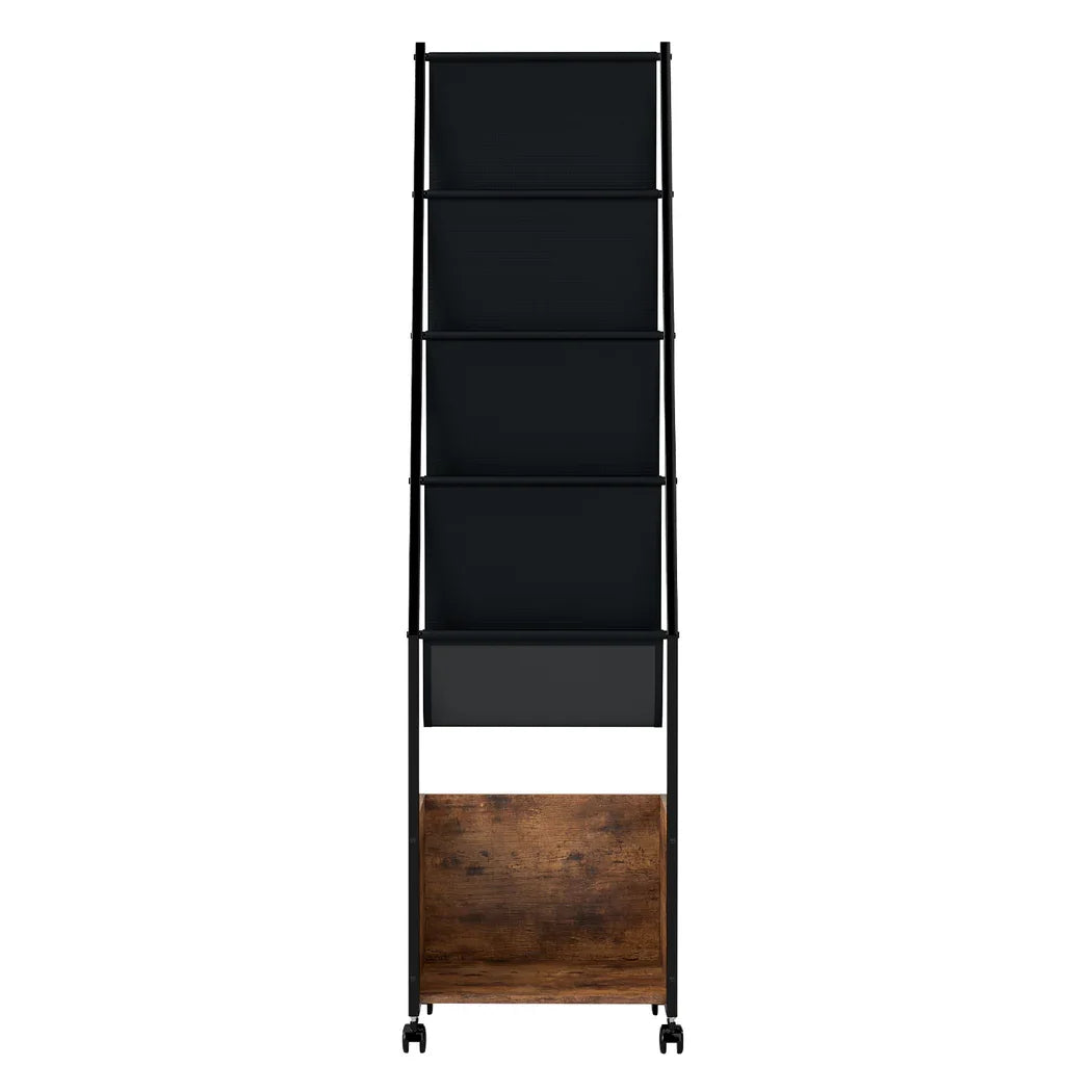 Levede 4-Tier Record Player Stand Storage Rack Holder Up to 100 Albums Magazine-2050056774698012673