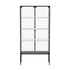 Stacked Glass Display Cabinet Steel 4 Tier 160cm