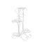 Levede Plant Stand Outdoor Indoor Metal White-2006732928452792321