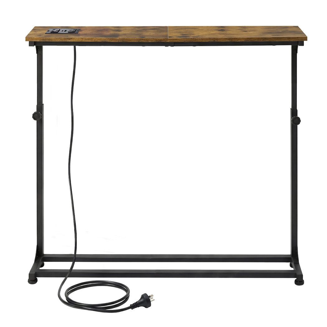 Levede Narrow Sofa Table Power Ports Behind Console Side Adjustable Living Room-2050059017300086785