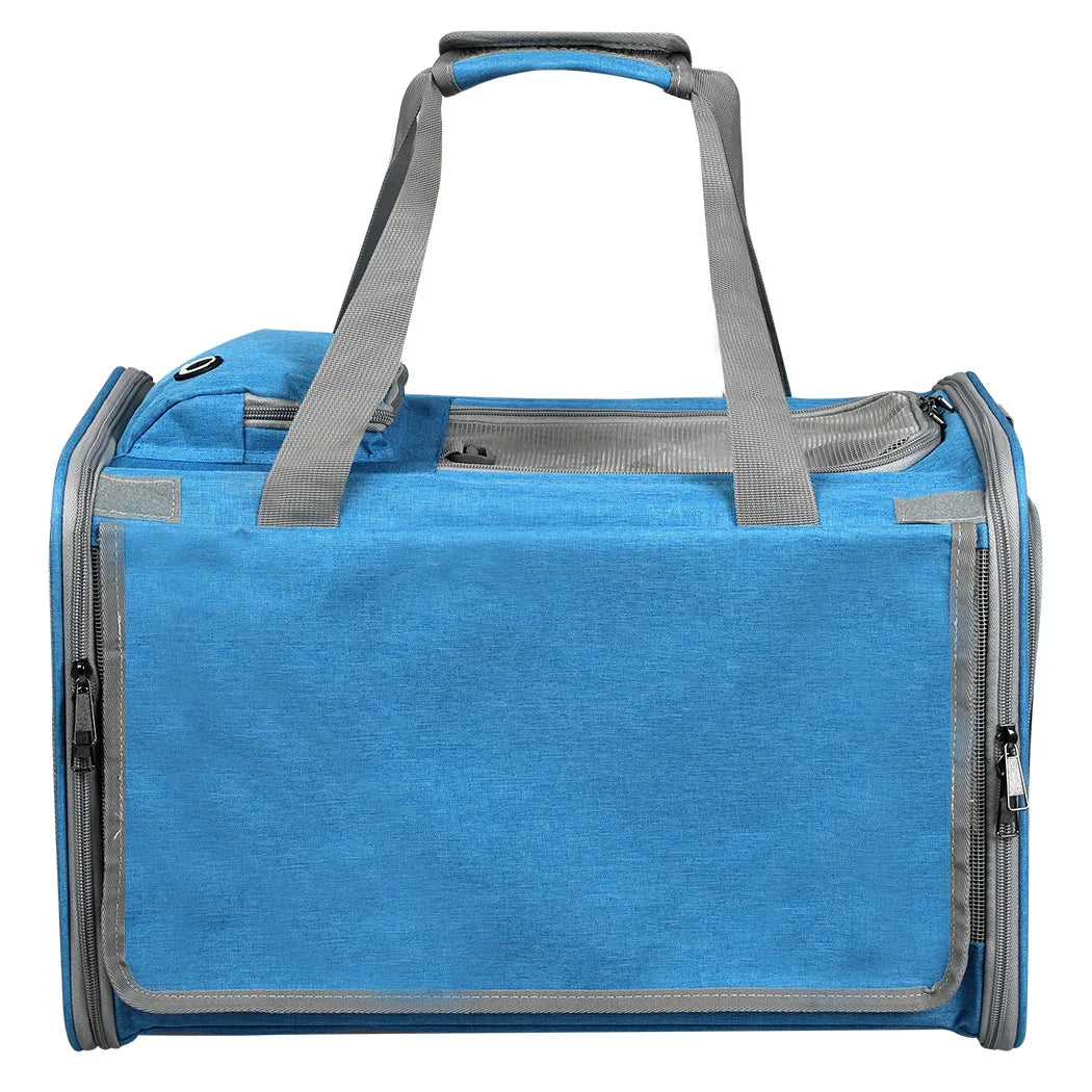 Pawz 3 in 1 Pet Soft Crate Dog Cat Carrier L Size Blue-2018816713046495233