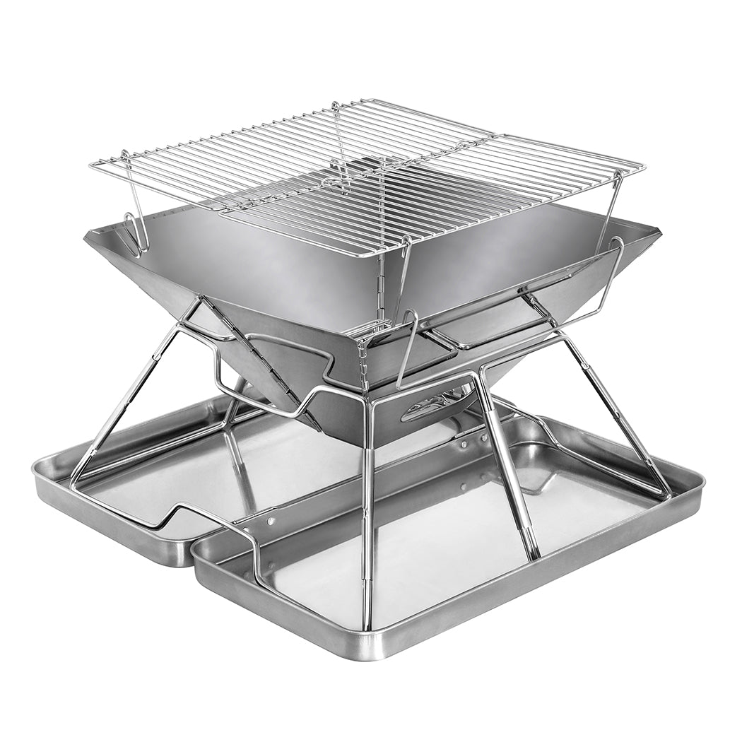 Levede Folding BBQ Portable Charcoal Grill 2-IN-1-1919892812770447361