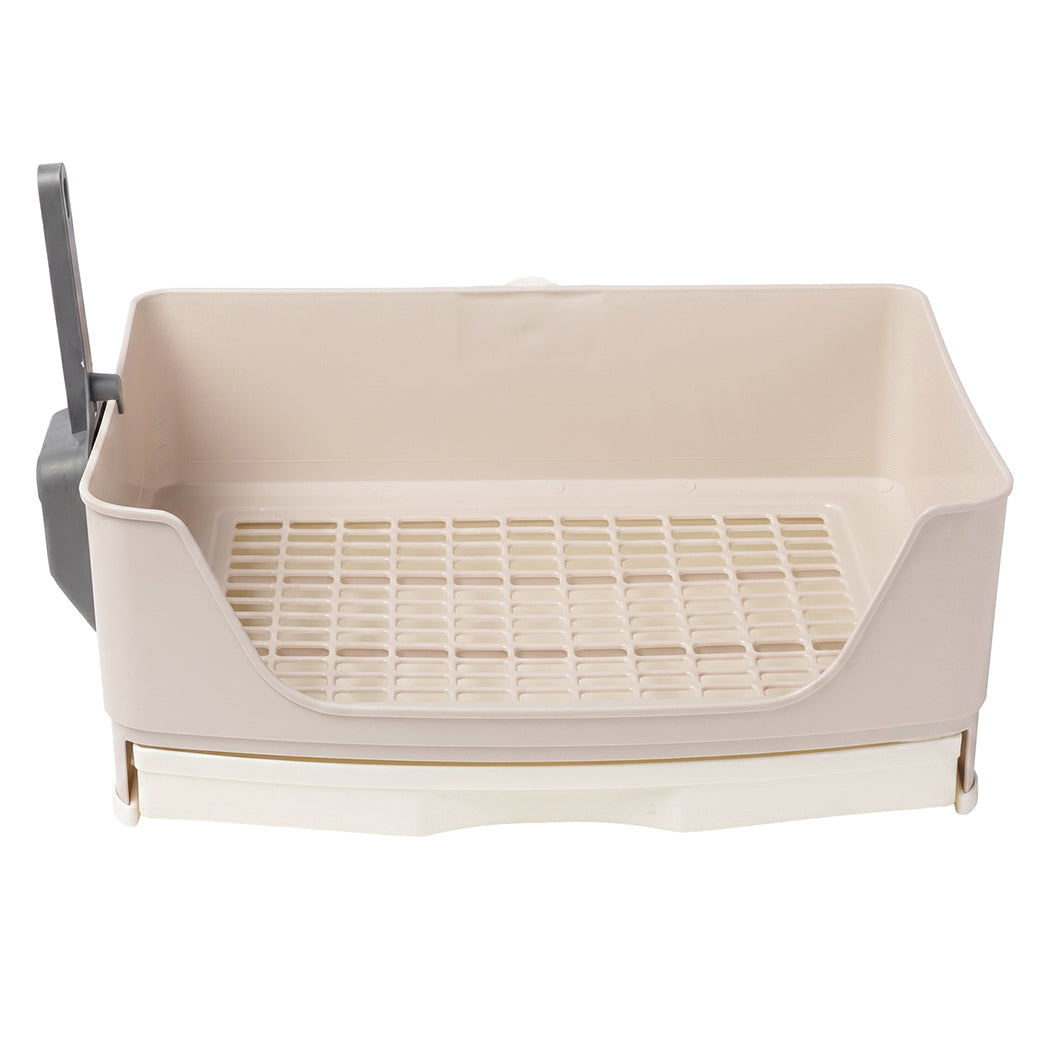 PaWz Rabbit Litter Tray Drawer Box Easy-Clean Secure for Indoor Cage Use Brown-2100034994138386433