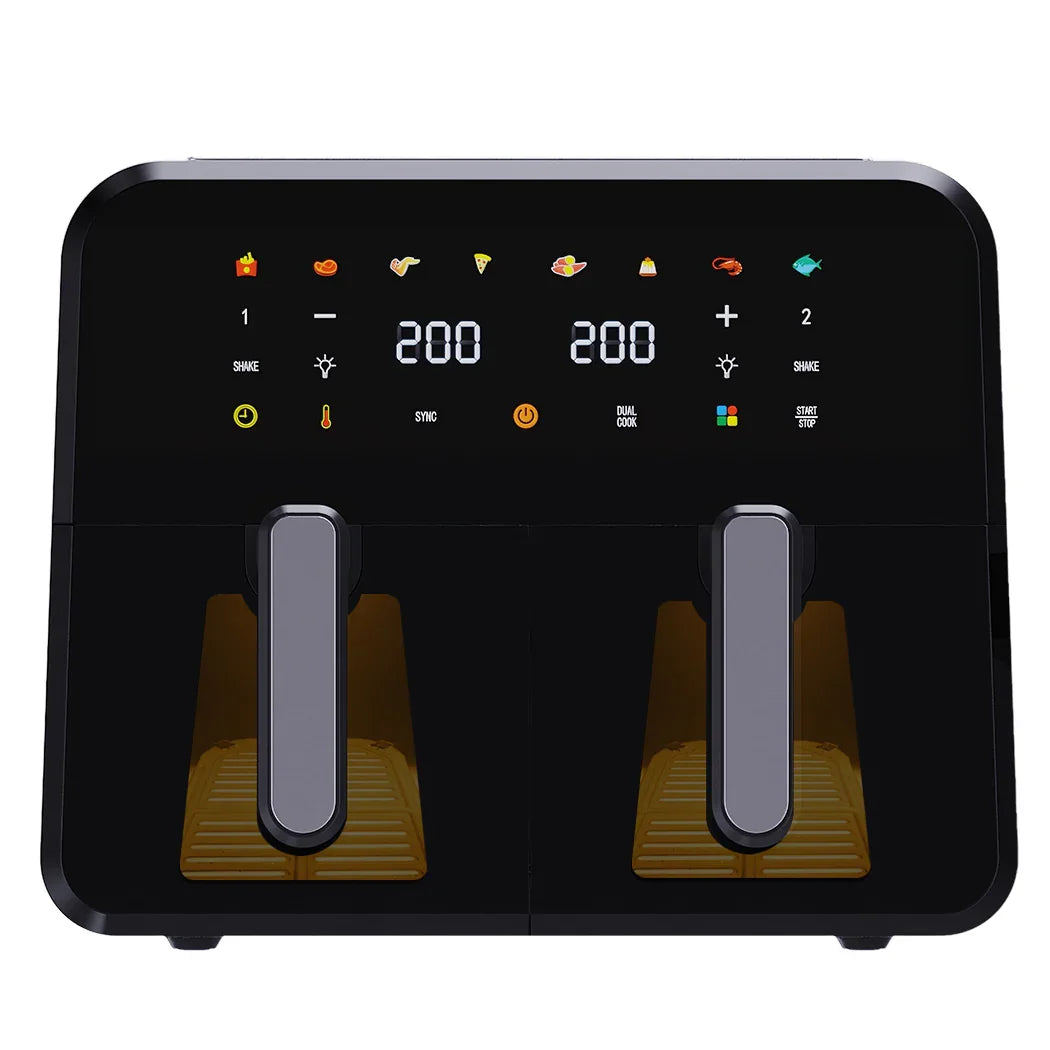 Spector 12L Dual Basket Air Fryer Electric Digital Touchscreen Oil Free Family-2050056774341496833