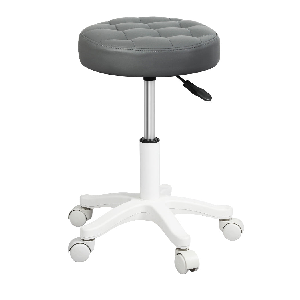 Levede 2x Rolling Bar Stool Swivel Salon SPA Chair Grey-2018816801848299521