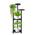 Levede Plant Stand Outdoor Indoor Flower Black Medium-1973193773810847745