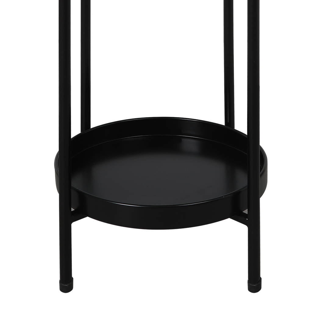 Levede 2 Tier Plant Stand Outdoor Indoor Black Large-1973193775849279489