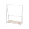 Levede Clothes Rack Wooden Wardrobe White-2006733282632404993