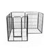 PaWz 8 Panel Pet Dog Playpen Puppy Exercise Black 24 inch-2029387253754761217