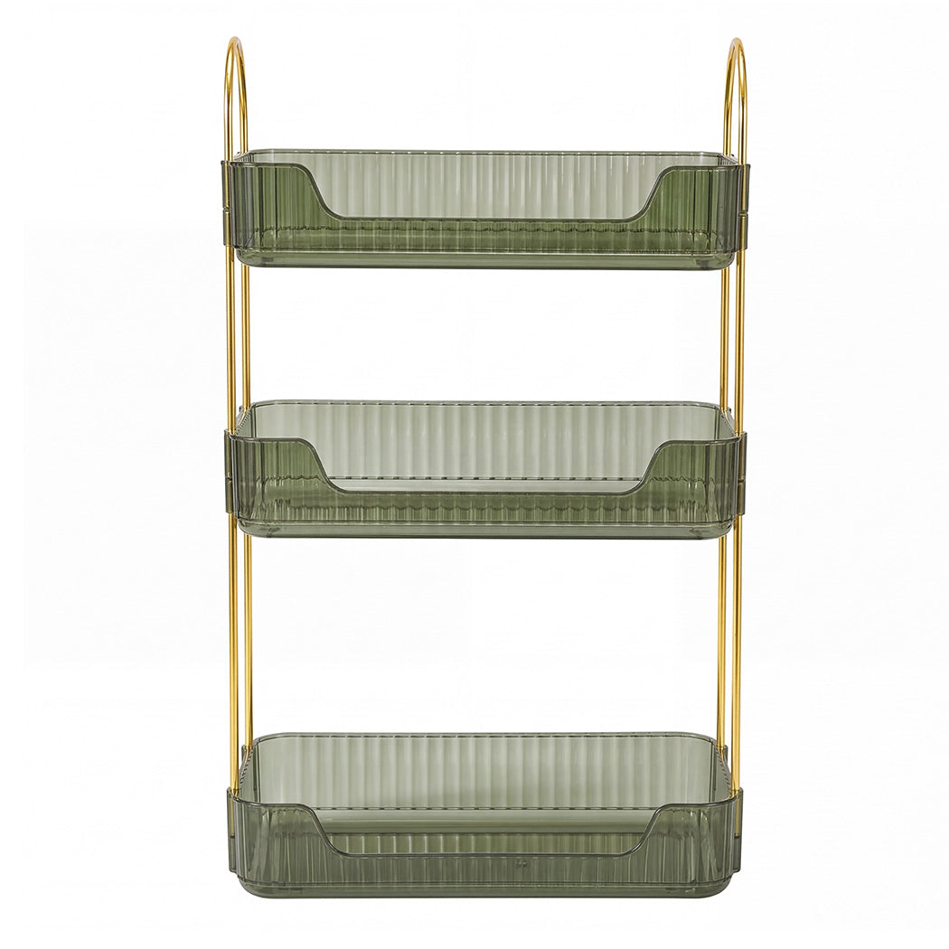 Ilus Makeup Organiser Vanity Countertop Shelf Cosmetic Holder Storage Green-2065254302045310977