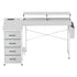 Levede L Shaped Gaming Desk with Storage Drawers White-2050056895770791937