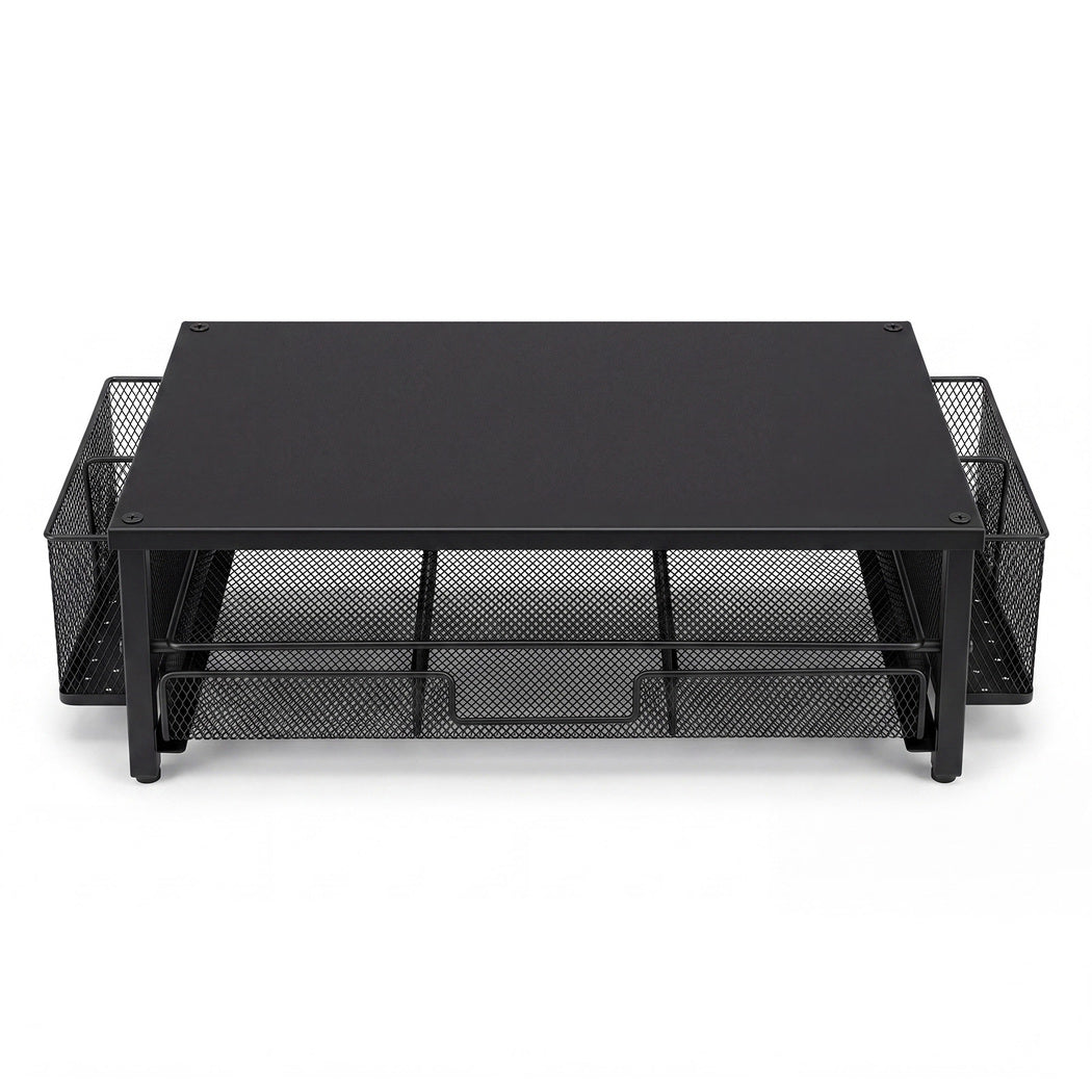 Levede Monitor Stand Riser Metal Computer Desk Organizer Shelf Drawer Pen Holder-2072893559228469249