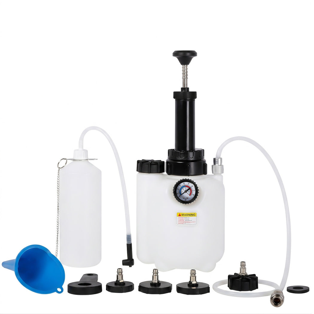 Manan Brake Bleeding Kit 3L Pressure Bottle With 4 Adapters For Car Garage White-2109799588632924162