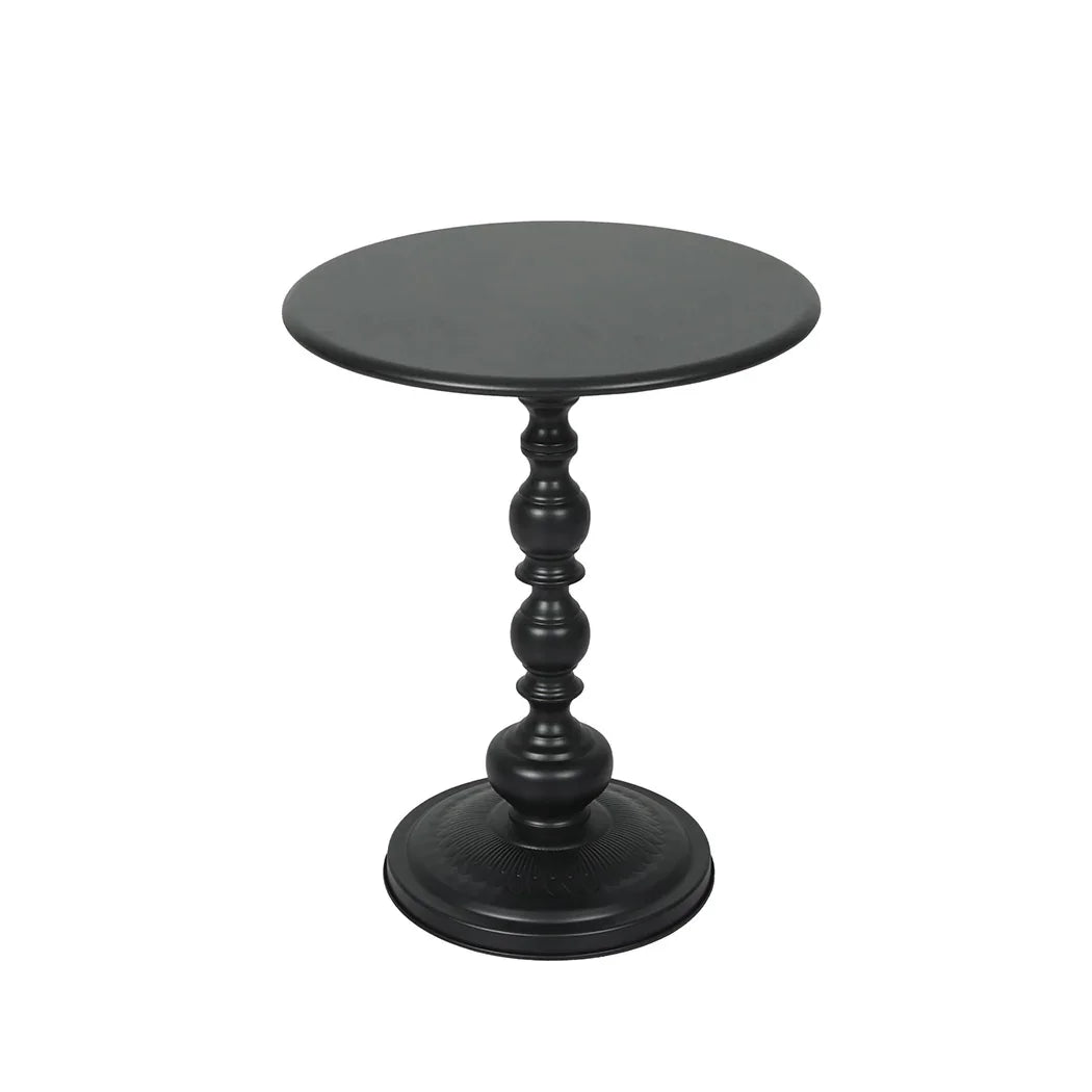 Levede Side Table Vintage End Round Black-2029387286042513409