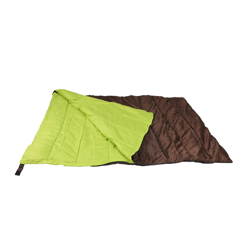 Mountview Double Sleeping Bag Bags Outdoor Brown-1894516812415111169