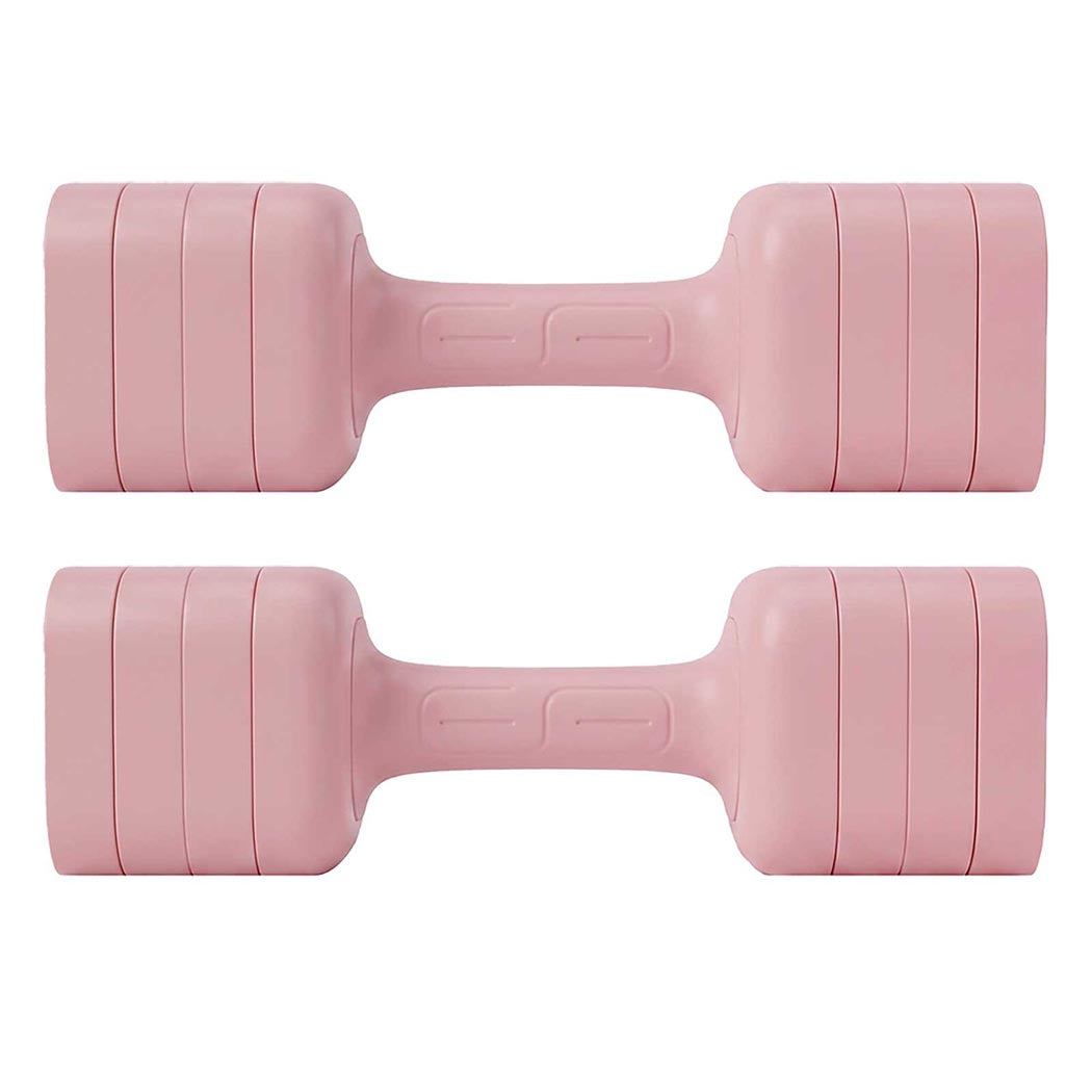 Centra Adjustable Dumbbells Set 2-5kg Quick Lock TPU Grip for Home Workout Pink-2109799599886241794