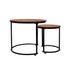 Levede Round Nesting Table Coffee Table Wood Side Table-2006732776480575489