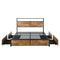 Levede Queen Bed Frame RGB LED 4 Drawers USB-2029387280589918209