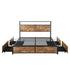 Levede Queen Bed Frame RGB LED 4 Drawers USB-2029387280589918209