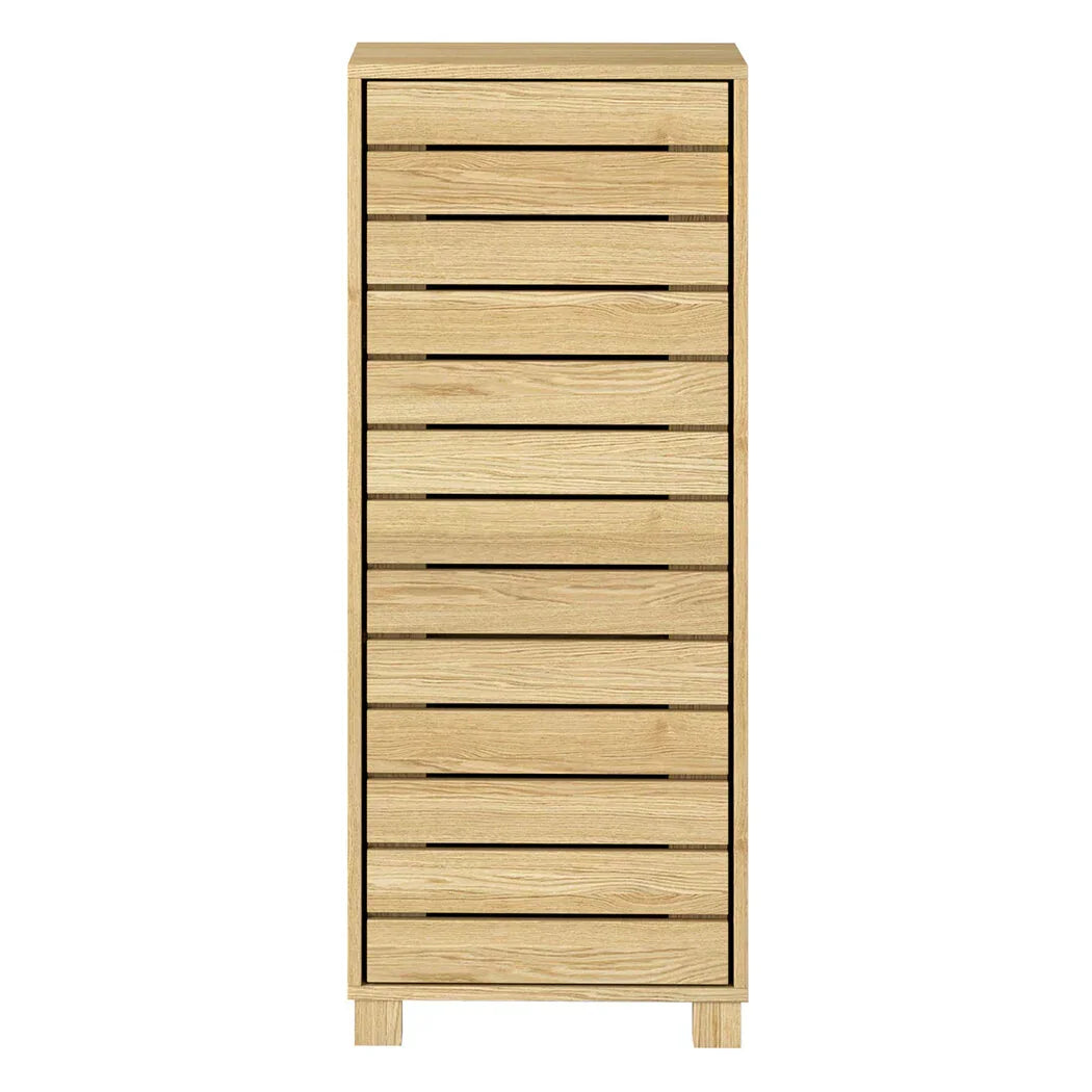 Levede Bathroom Storage Cabinet Handleless Wood Floor Shelf Unit Cupboard Oak-2050056757727858689
