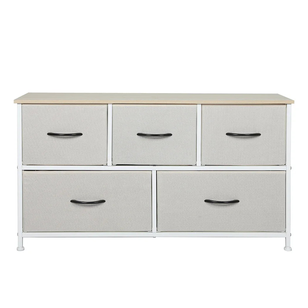 Levede Storage Cabinet Tower Chest Beige-2006733261870600193
